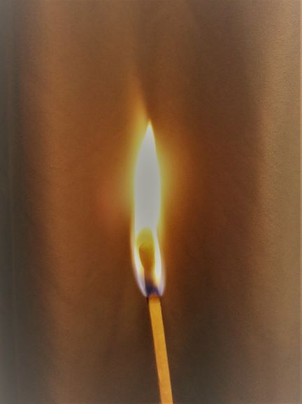 match flame, representing burn-out